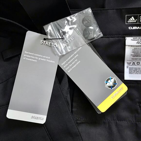 Adidas NWT Climalite Golf Pleated Tech Shorts Men 40 - Picture 9 of 10